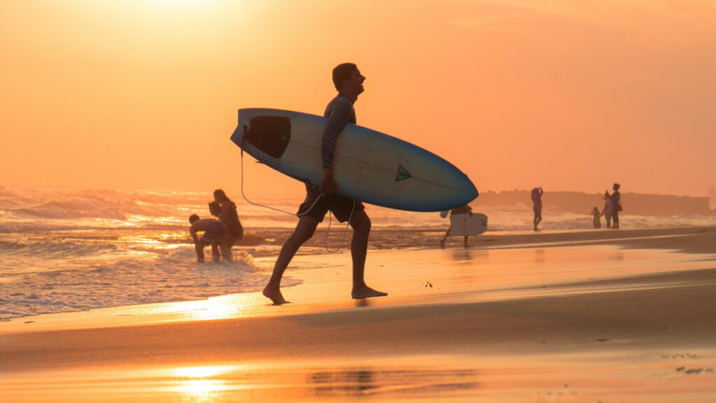 Surfing in Canggu. Bali